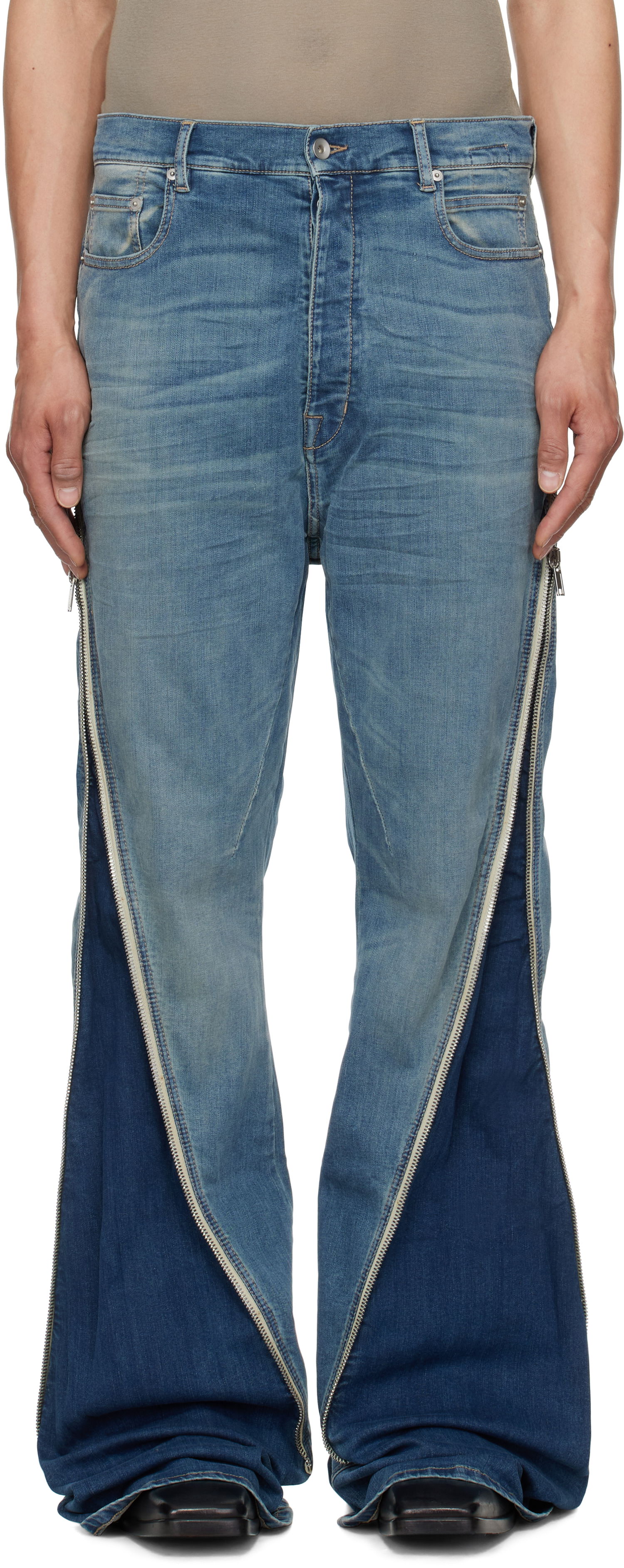 Jeans Rick Owens Rick Owens DRKSHDW Hollywood Bolan Banana Jeans Blå | DU01E3363 SDWB, 0