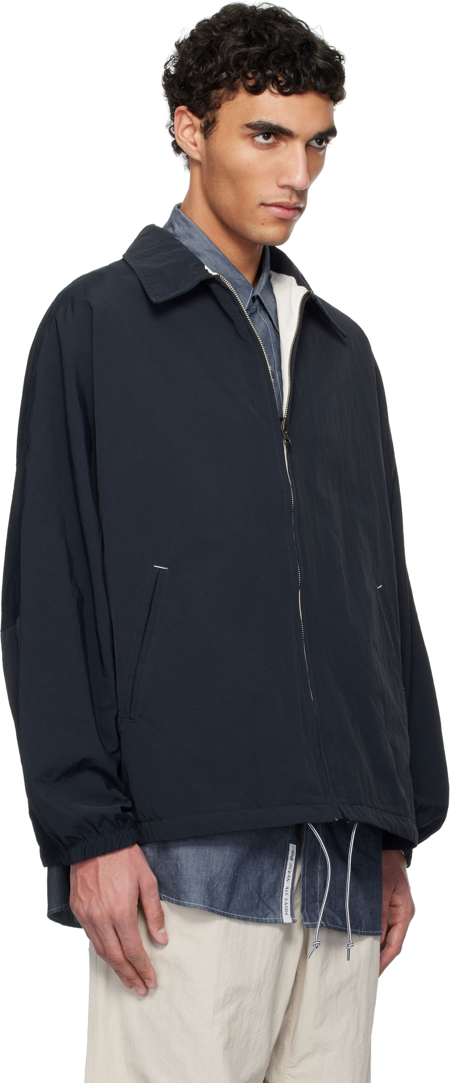 Vindjakke NANAMICA nanamica Coach Reversible Jacket Mørkeblå | S25SA001U, 1
