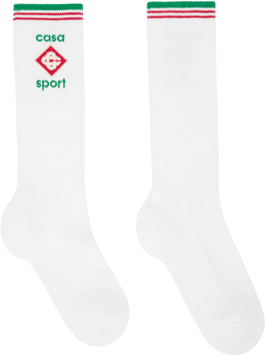 Sokker Casablanca Casa Sport Logo Socks Hvid | APS24-ACC-077-01, 0