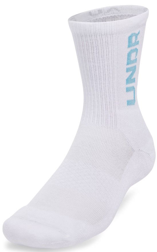 Sokker Under Armour UA 3-Maker 3pk Mid-Crew Socks Hvid | 1373084-103, 0
