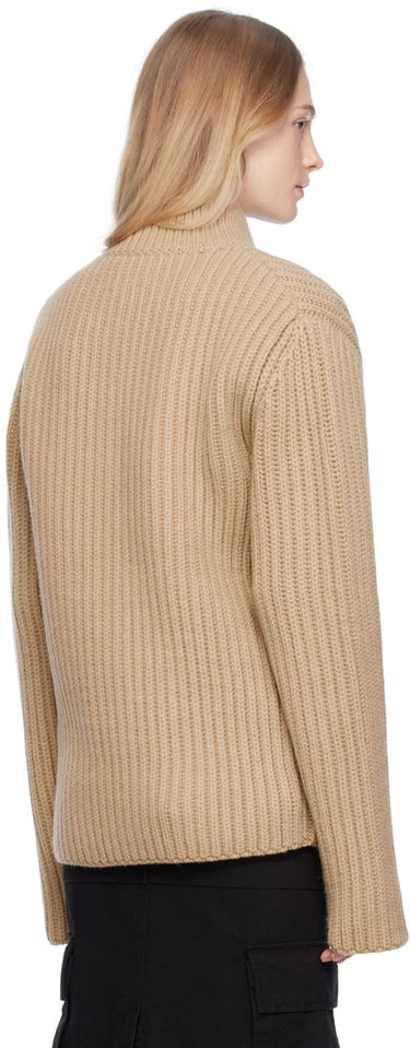 Sweater We11done We11done Duffle Knit Cardigan Beige | WD-KC3-23-655-U-BG, 2