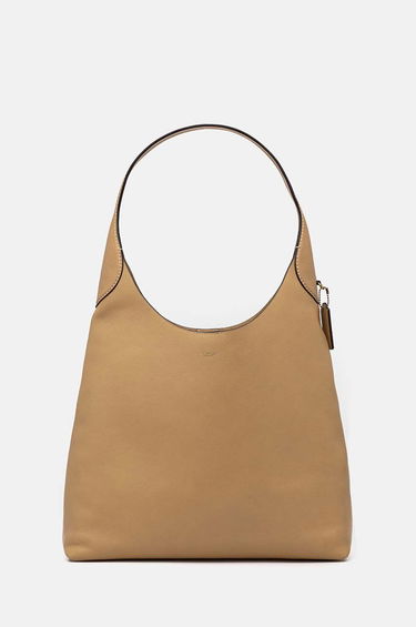 Håndtaske Coach Leather Handbag Beige | CU044, 0