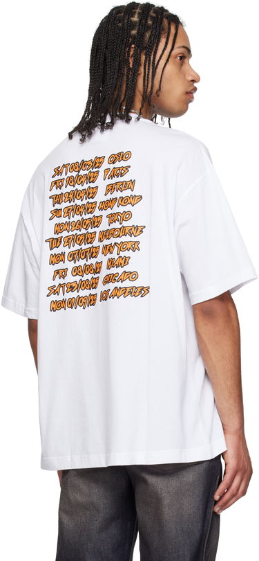 T-shirt Versace Versace Jeans Couture Logo Tour Graphic T-Shirt Hvid | E78GAHC03_ECJ01C, 2