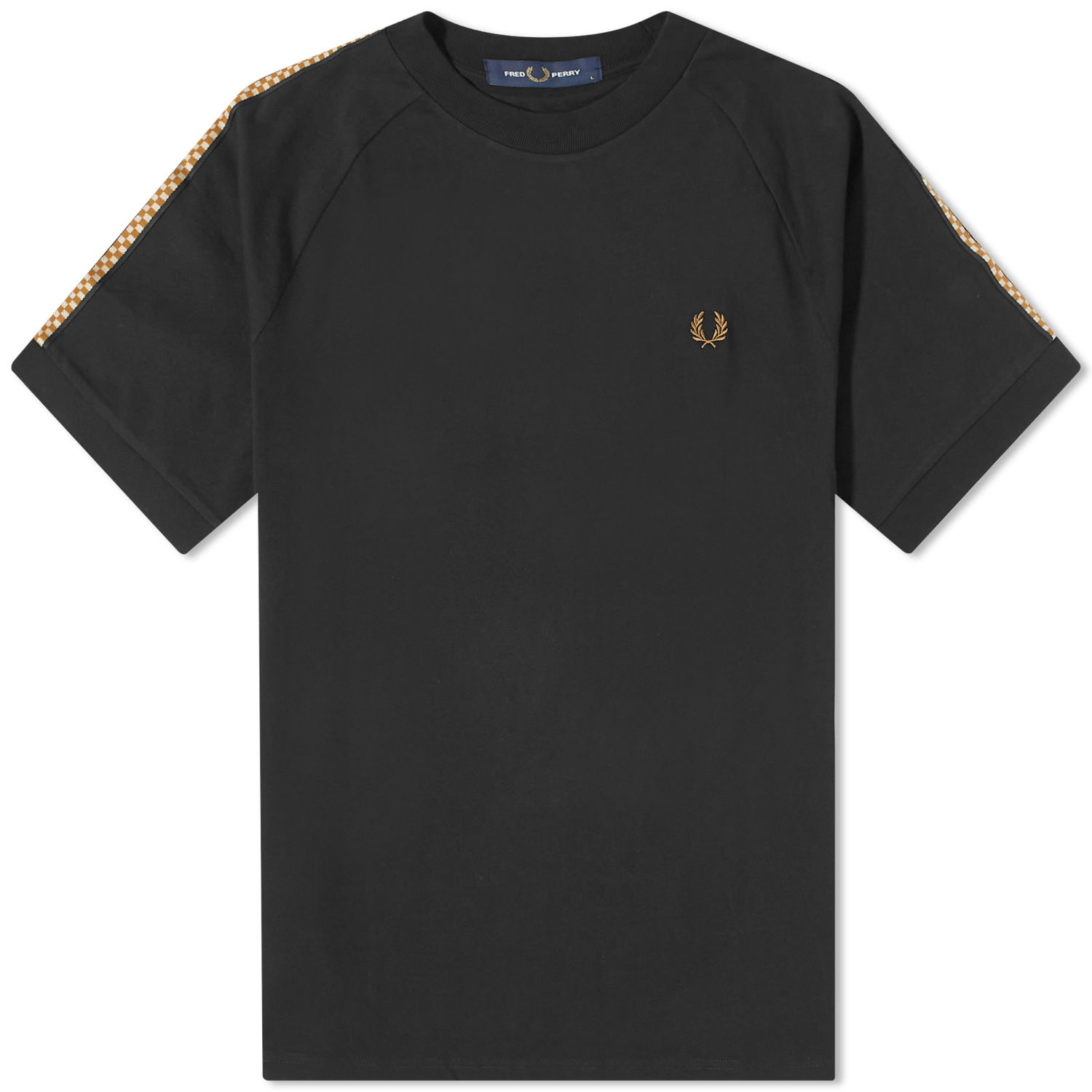 T-shirt Fred Perry Chequerboard Tape T-Shirt Sort | M6580-102, 0
