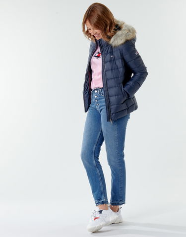 Puffer jakke Tommy Hilfiger BASIC HOODED DOWN JACKET Mørkeblå | DW0DW14693-C87=DW0DW08588-C87, 2