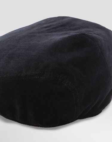 Kasket Dolce & Gabbana Dolce & Gabbana Velvet Flat Cap Mørkeblå | GH587AFUVJFN0000, 2