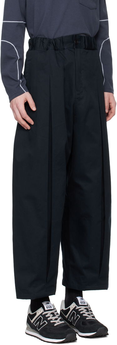 Bukser sage NATION SAGE NATION Box Pleat Trousers Mørkeblå | S011, 1
