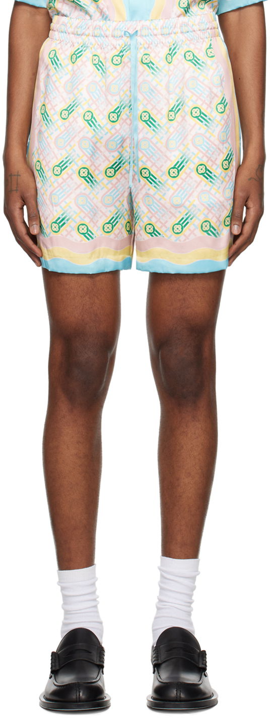 Shorts Casablanca Ping Pong Shorts Blå | MPS24-TR-012-01