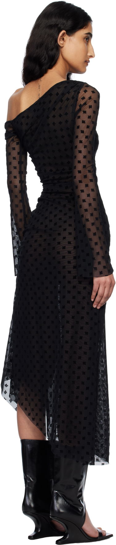 Kjole MISBHV MISBHV Monogram Dropped Shoulder Midi Dress Sort | 250W813, 2