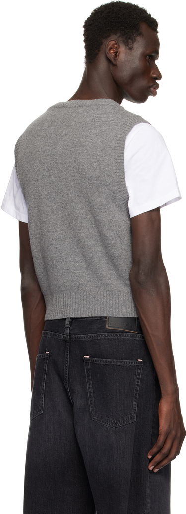 Sweater GANNI Ganni Graphic Knit Vest Grå | K2308, 2