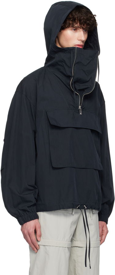 Vindjakke Helmut Lang Gusset Hooded Jacket Mørkeblå | O04HM101, 1