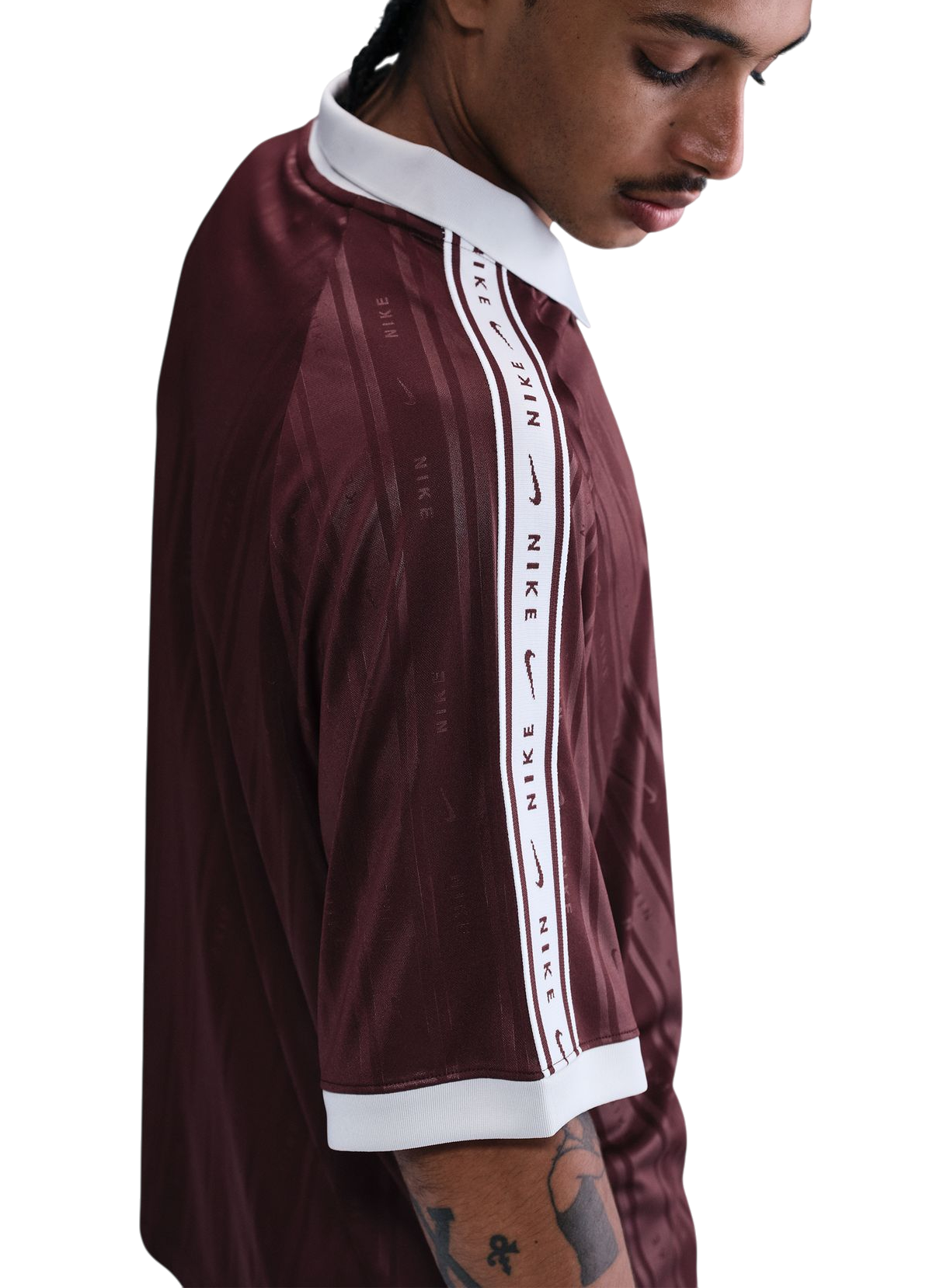 Polo skjorte Nike Sportwear Vertical Stripe Polo Shirt with Taped Sleeves Bourgogne | ih4292-652, 1