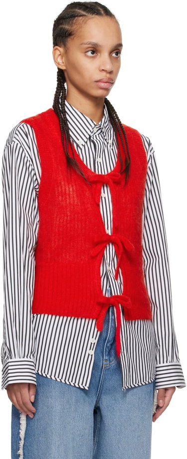 Sweater GANNI Ganni Tie String Vest Rød | K2344, 1