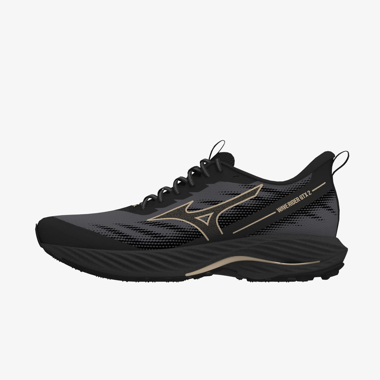 Sneakers og sko Mizuno Wave Rider Gtx 2 Iron Gate/ GE Gold/ Black Sort | J1GD247921, 0