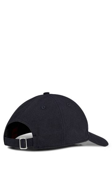 Kasket BOSS HUGO Cotton-twill Cap with Raw-edge Logo Mørkeblå | 50539561, 1