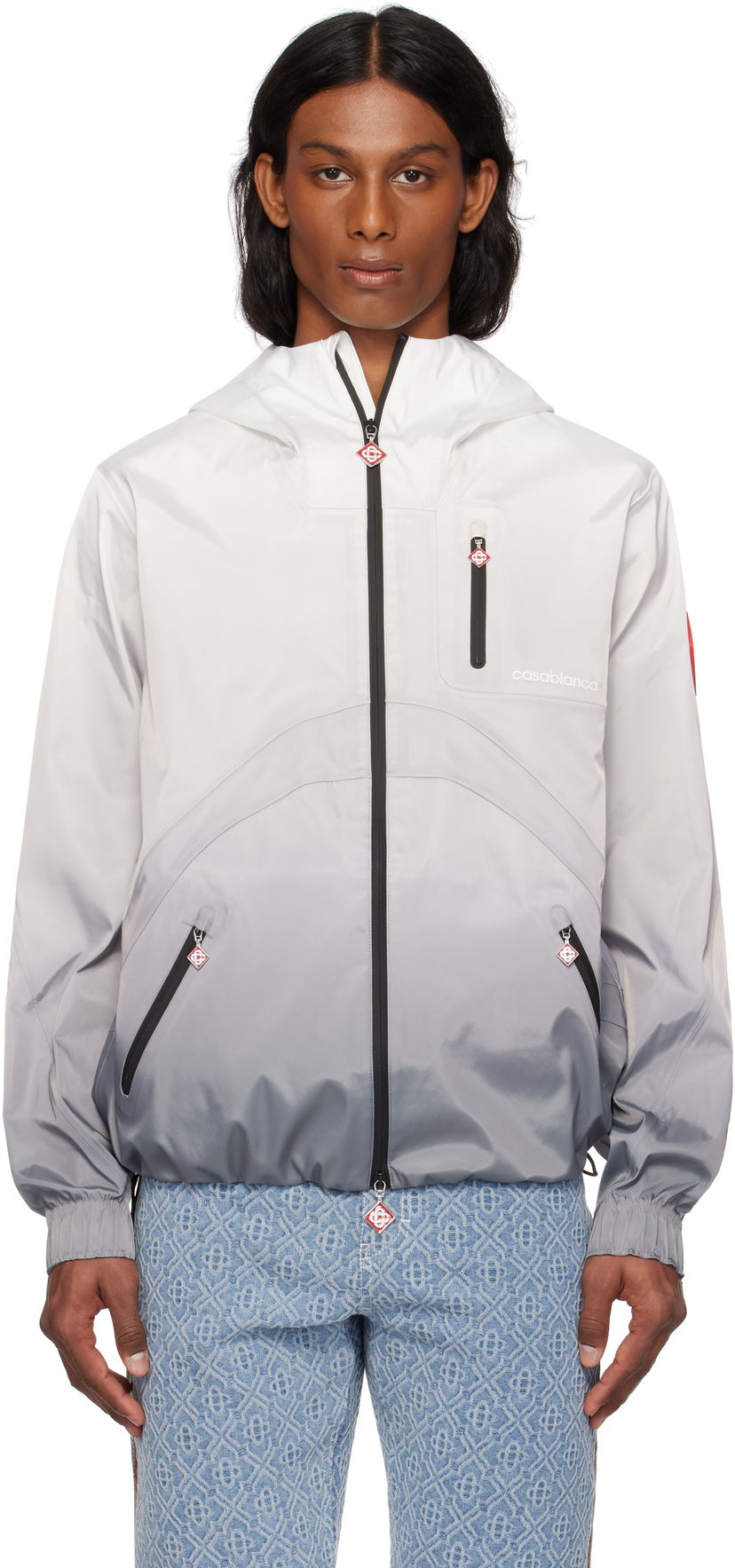 Vindjakke Casablanca Casablanca Gradient Rain Jacket Grå | MPS25-OT-159-01