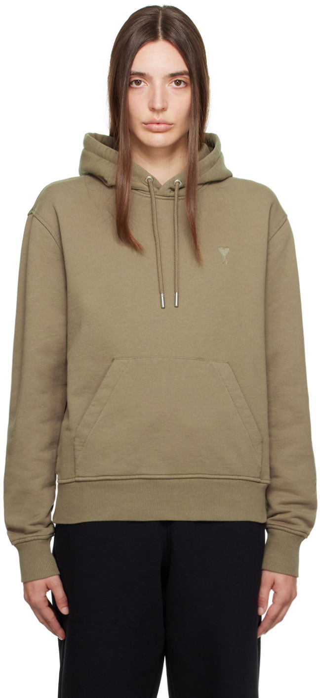 Sweatshirt AMI Hoodie Beige | USW203.730, 0