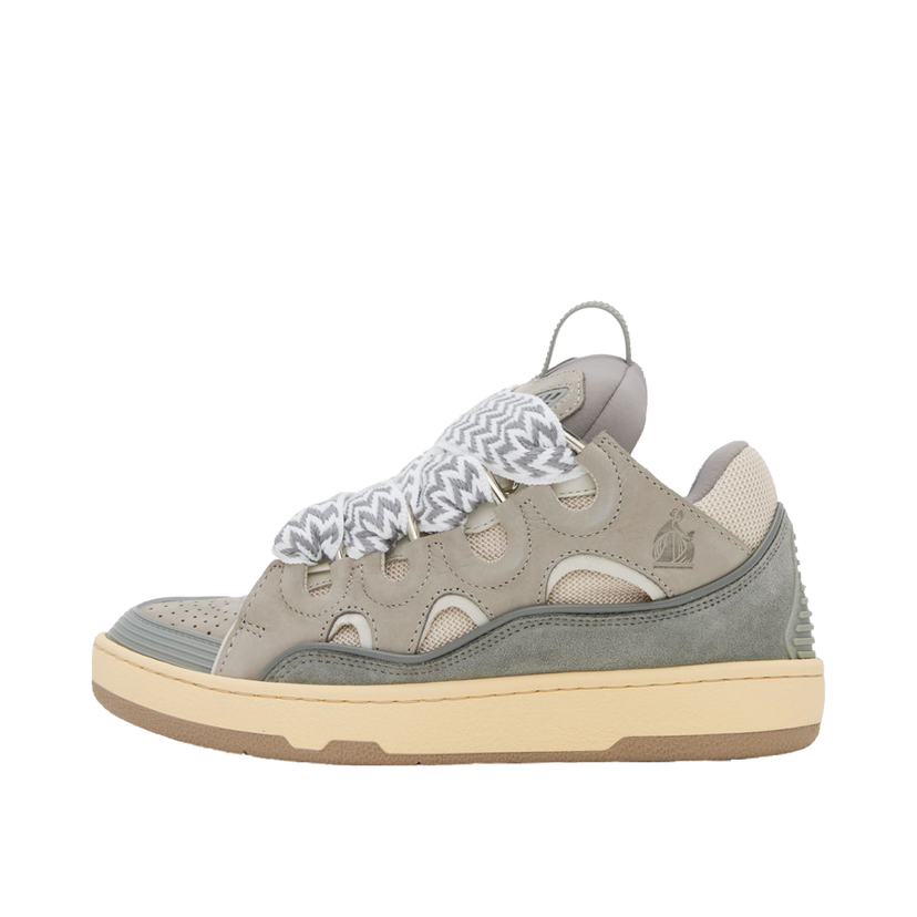 Sneakers og sko LANVIN Leather Curb Sneakers "Gray" Grå | FW-SKDK02-DRAG-A21