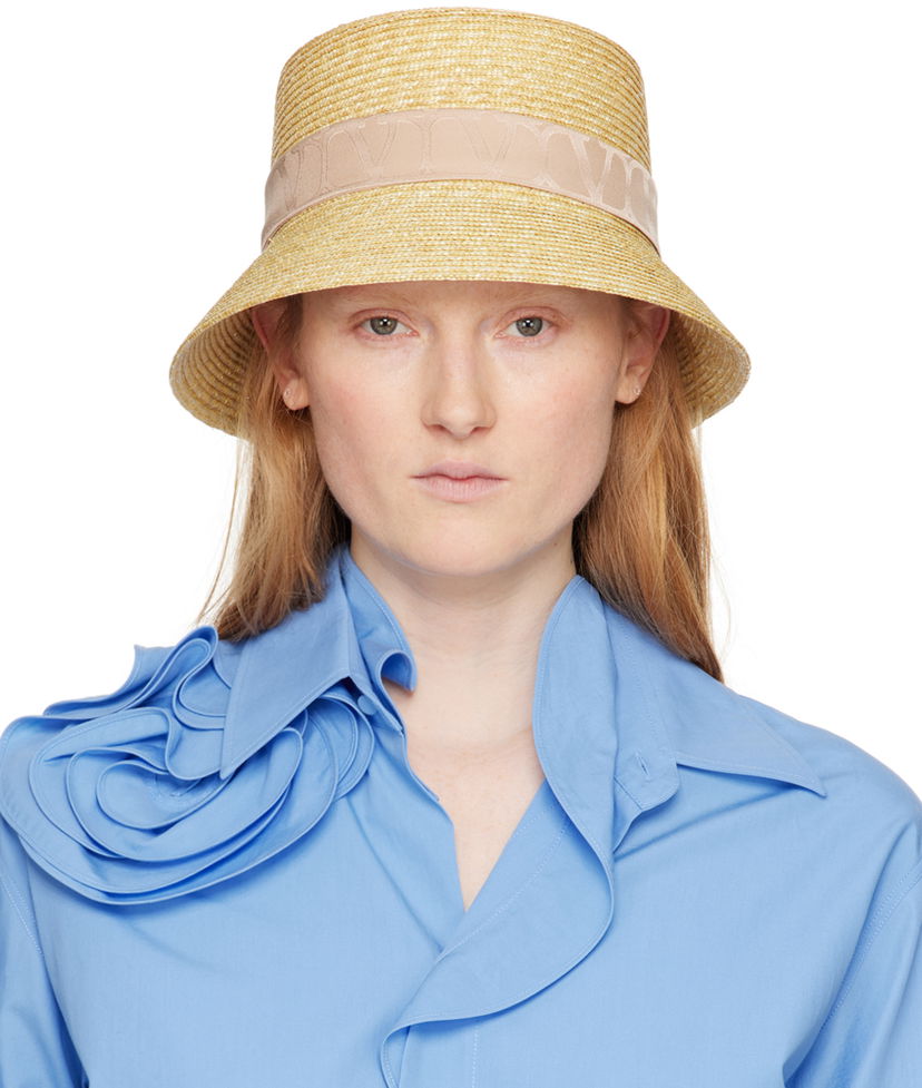 Hat Valentino Valentino Garavani Iconographe Twilly Bucket Hat Beige | 4W2HGA26VZA