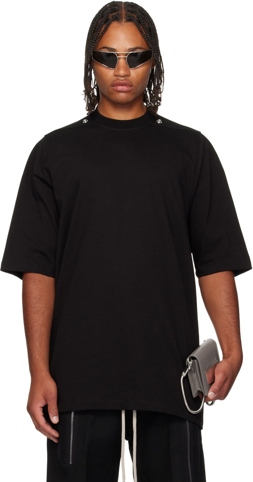 T-shirt Rick Owens Rick Owens Concordians Jumbo Short Sleeve T-Shirt Sort | RU02E1249 BAES2