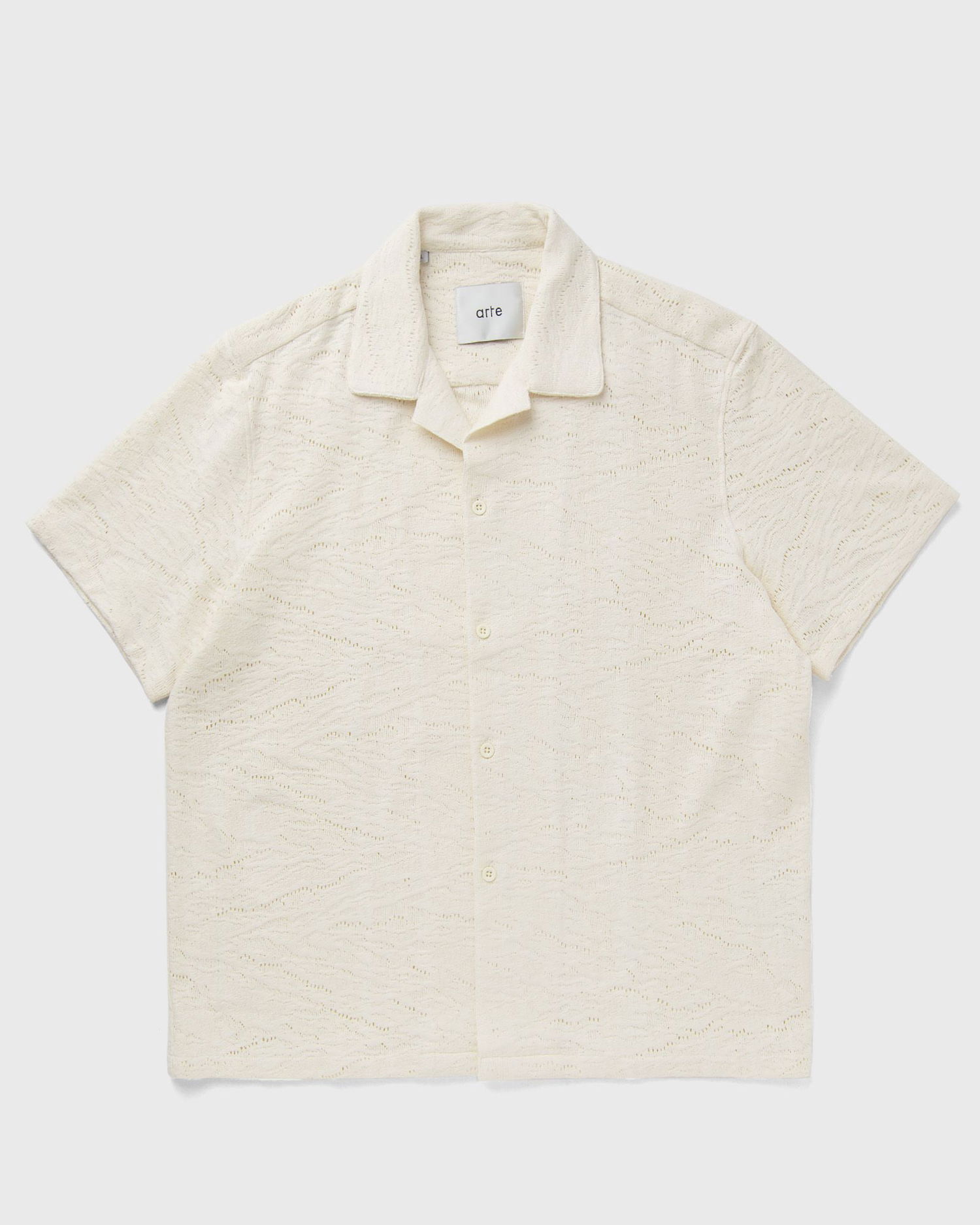 Skjorte Arte Antwerp Crochet Camp Collar Shirt Hvid | SS25-233S-CREAM, 0