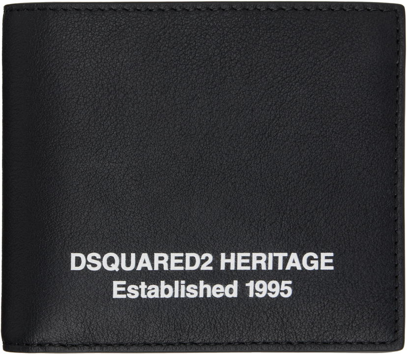 Tegnebog DSQUARED2 Dsquared2 Heritage Leather Wallet Sort | WAM0075_12900001