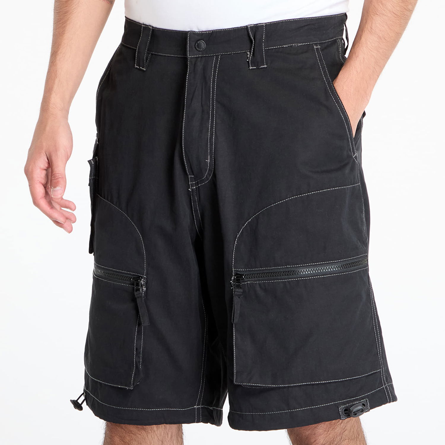 Shorts Pleasures PLEASURES Raider Cargo Shorts Sort | P25SU026 BLACK, 1