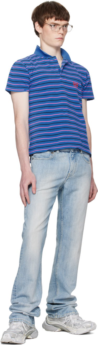 Polo skjorte Balenciaga Balenciaga Laurel Classic Fitted Polo Blå | 833244TSVF74326, 3