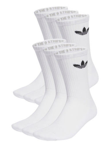 Sokker adidas Originals Trefoil Cushion Crew Socks –⁠ 6 pack Hvid | IJ5619