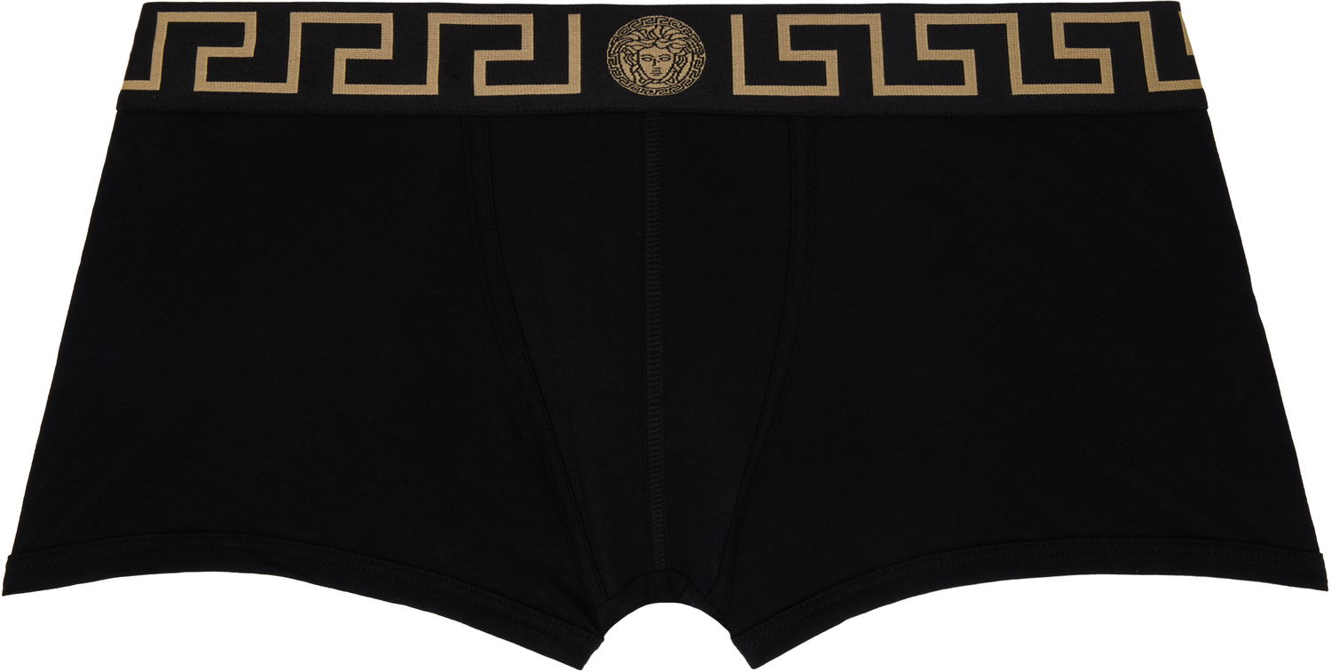 Boksere Versace Versace Two-Pack Greca Border Boxer Briefs Sort | AU10181_1A10011, 1