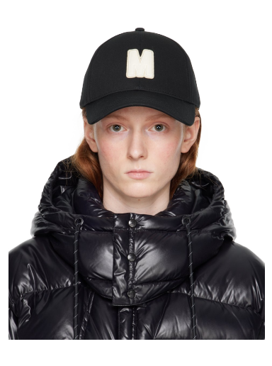 Kasket Moncler Appliqué Cap Sort | I10933B000020U082