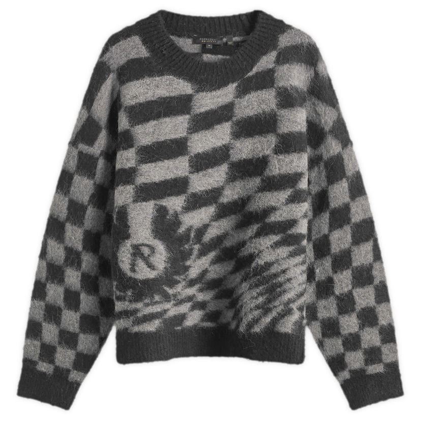 Sweater Represent Clo Belstaff Checkerboard Knit Sweater Grå | MLM3368-017