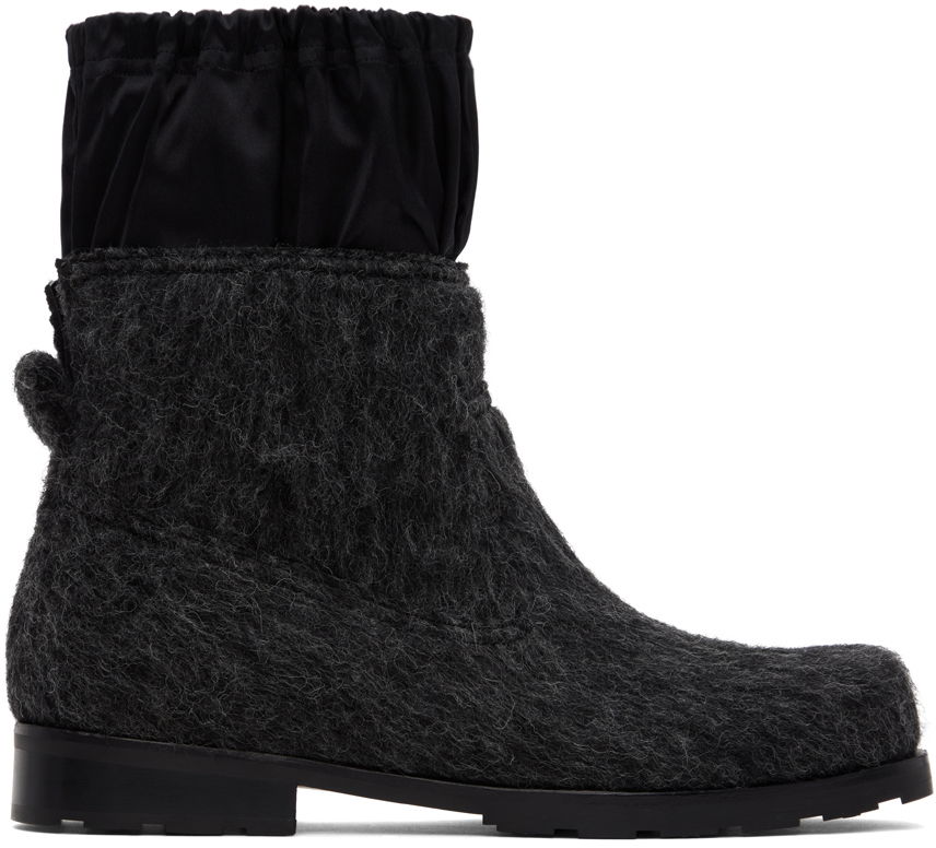 Tøj We11done We11done Brushed Chelsea Boots Sort | WD-AO3-22-448-M-DG, 0