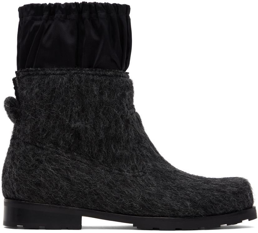 Tøj We11done We11done Brushed Chelsea Boots Sort | WD-AO3-22-448-M-DG