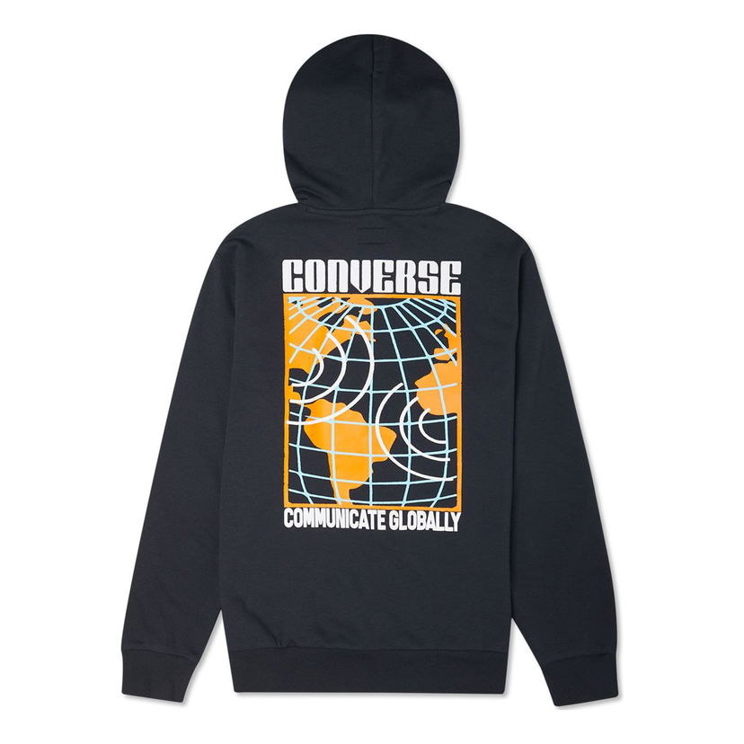 Sweatshirt Converse Converse Communicate Globally Hoodie Sort | 10022264-A01