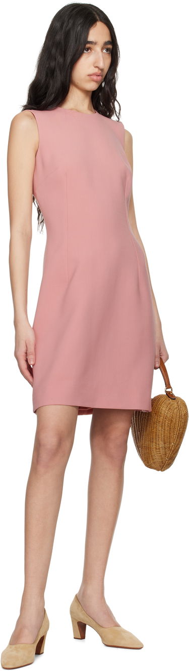 Kjole Dolce & Gabbana Dolce&Gabbana Wool Crepe Fit & Flare Minidress Lyserød | F6TMMT FU2L8, 3