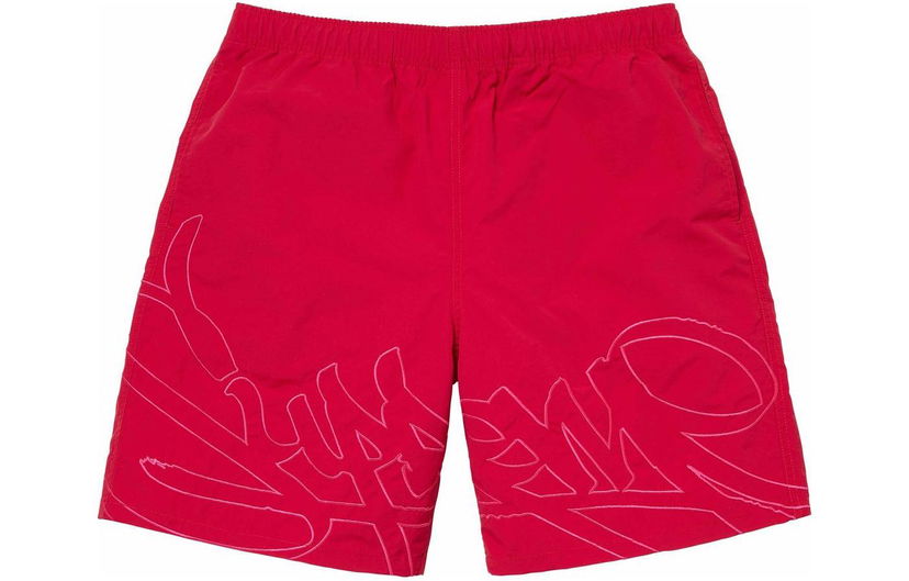 Badetøj Supreme Tag Water Shorts Rød | SUP-SS24-168