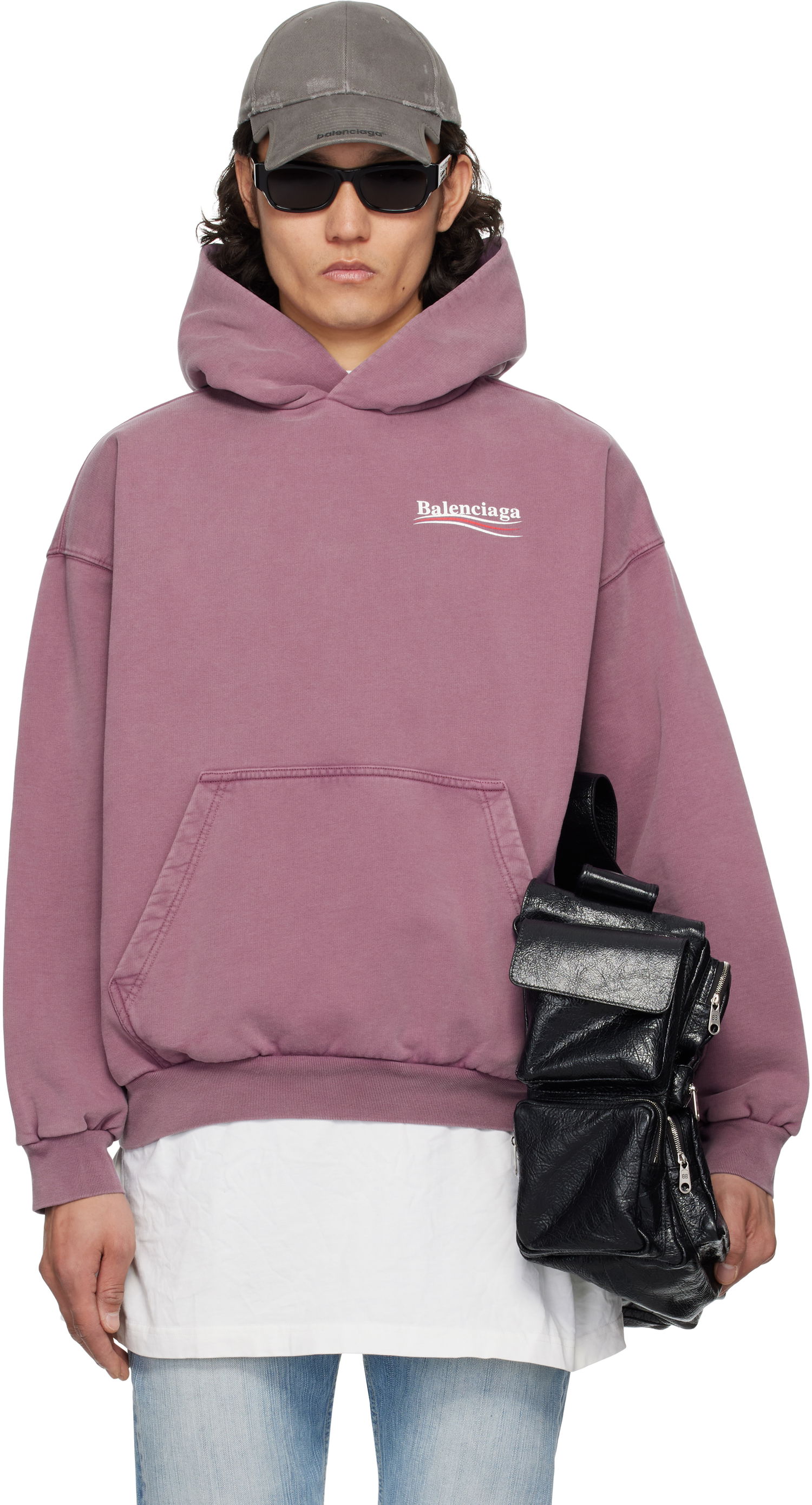 Sweatshirt Balenciaga Balenciaga Campaign Hoodie Lyserød | 767877TQVN6, 0