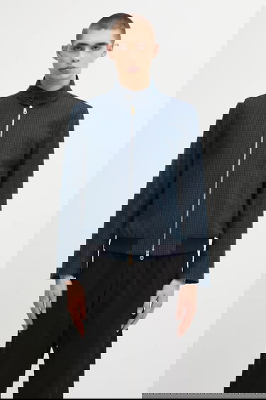 Bomberjakke Paul Smith Paul Smith Houndstooth Bomber Jacket Blå | M1R.603Z.T02808, 0