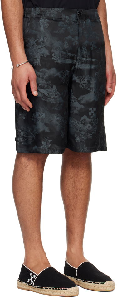 Shorts Off-White Off-White Jacquard Fresco Bowling Shorts Sort | OMCB092S25FAB0020200, 1
