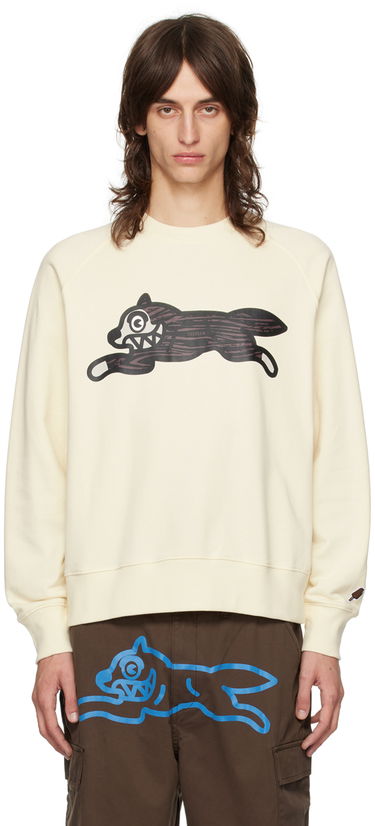 Sweater BBC IceCream ICECREAM Woodgrain Running Dog Sweatshirt Beige | IC24327, 0