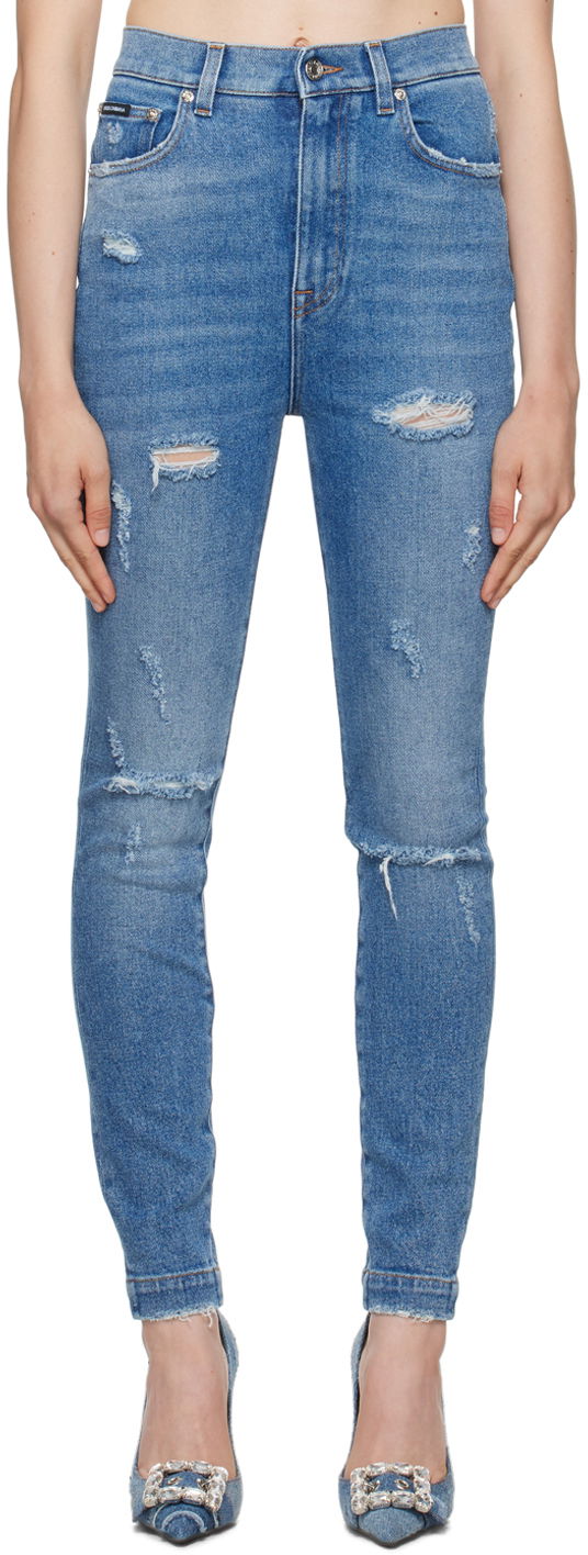 Jeans Dolce & Gabbana Blue Grace Jeans Blå | FTCAHD G8HS1