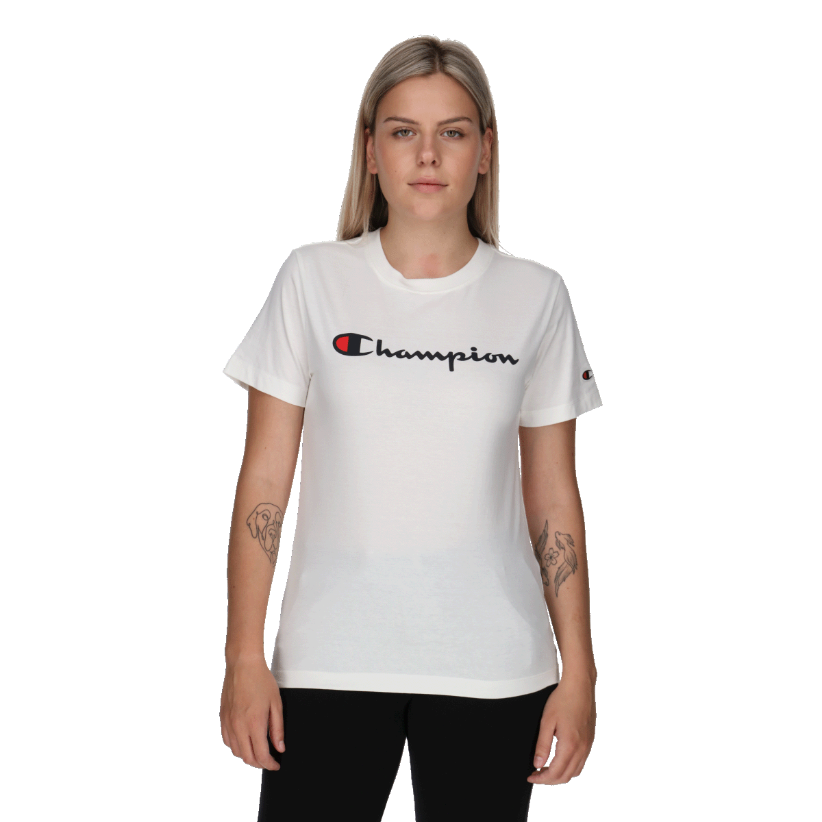 T-shirt Champion Short Sleeve T-Shirt Hvid | 117534-WW003, 0