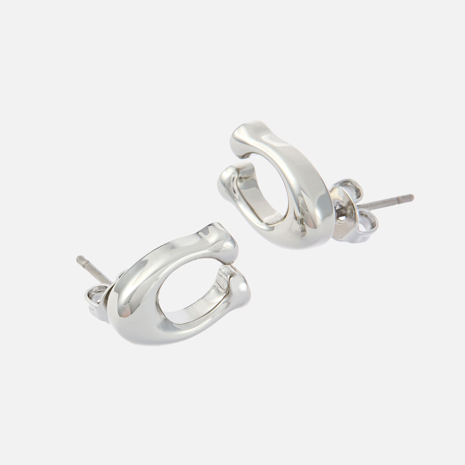 Øreringe Coach Bubble C Stud Earrings Metalisk | 37369816RHO030, 0