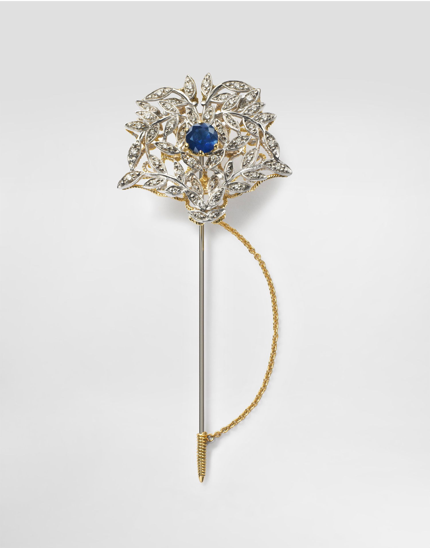 Stift Dolce & Gabbana Dolce & Gabbana Sicily Gold Brooch with Blue Sapphires and Diamonds Blå | WPKN2GWWB01ZOO00, 0