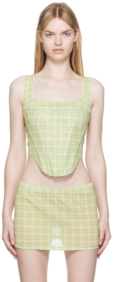 Nederdel Miaou Miaou Campbell Plaid Tank Top Grøn | 7020-CL-BBL-PM1, 0