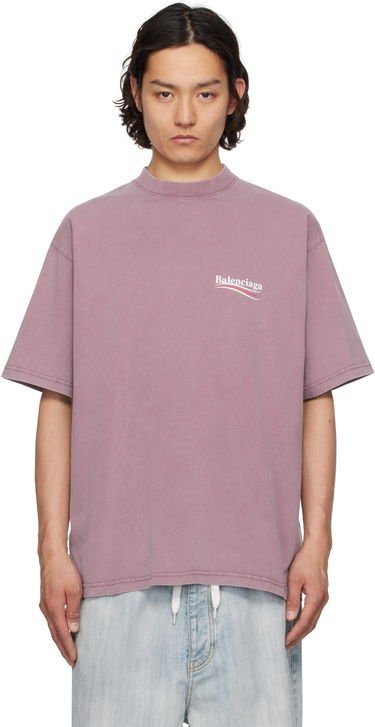 T-shirt Balenciaga Balenciaga Political Campaign T-Shirt Lilla | 764235TNVG5, 0