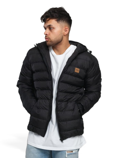 Puffer jakke Urban Classics Basic Bubble Jacket Sort | TB863-blk