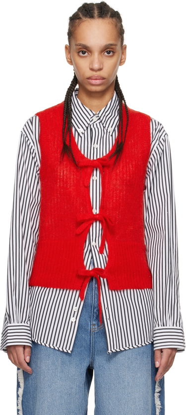Sweater GANNI Ganni Tie String Vest Rød | K2344, 0