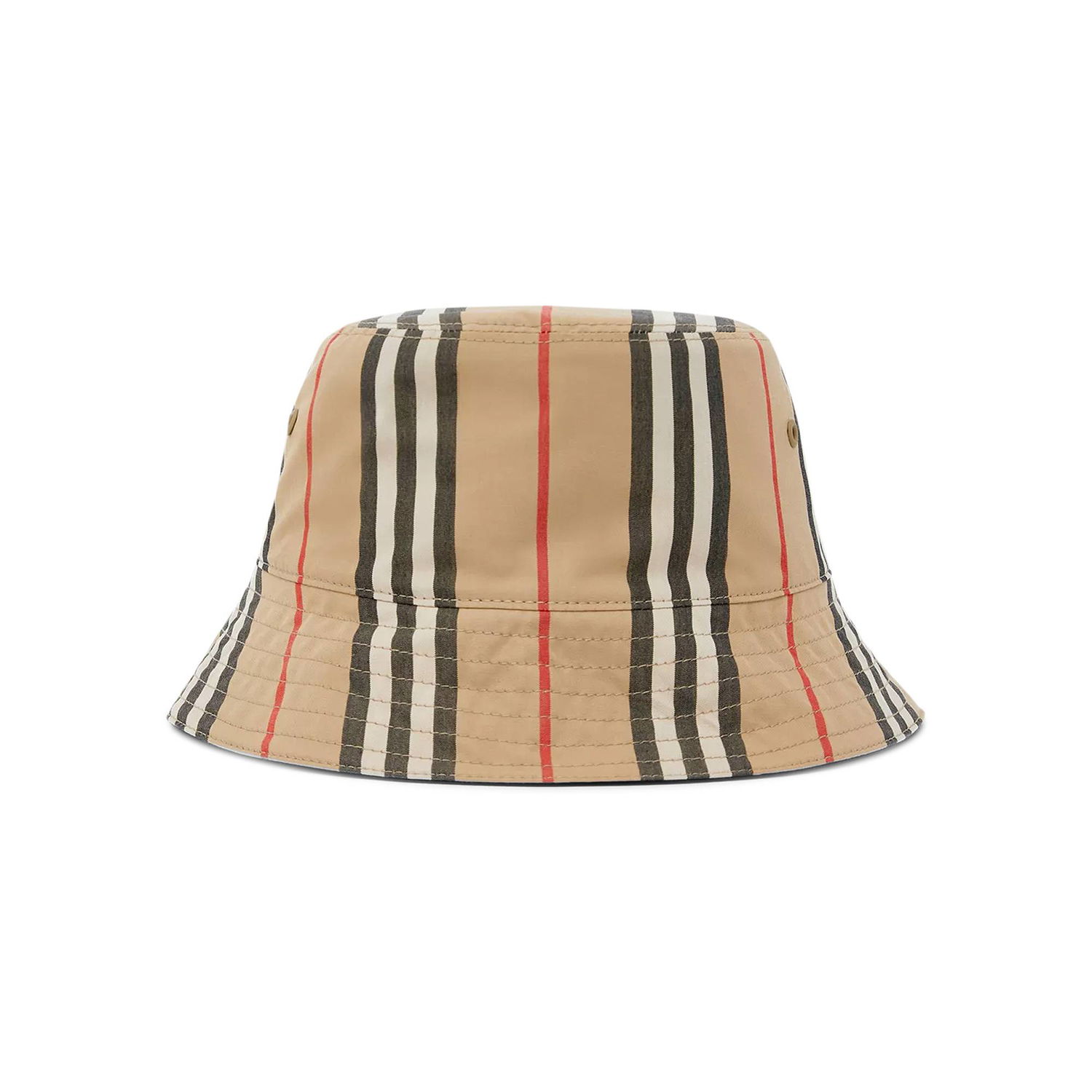Hat Burberry Reversible Icon Stripe Bucket Hat Beige | 8039355, 1